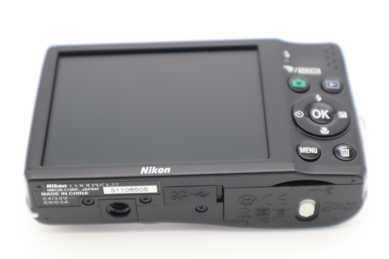 Nikon Coolpix L22 Black Digital Camera 12MP 3.6x Zoom – Bundle Fully Tested