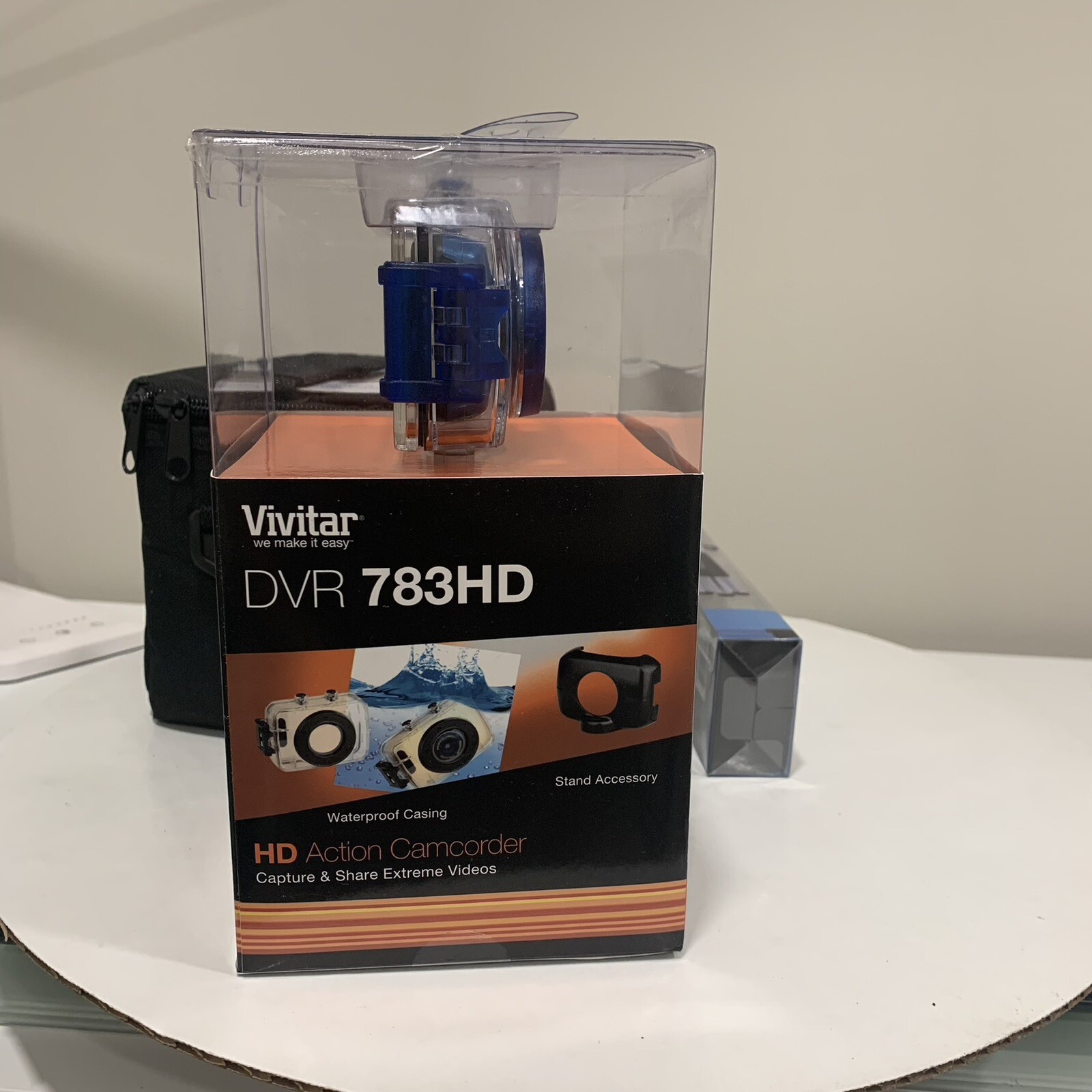 Vivitar High Definition Action Cam Waterproof Camera DVR783 HD Blue See Pictures