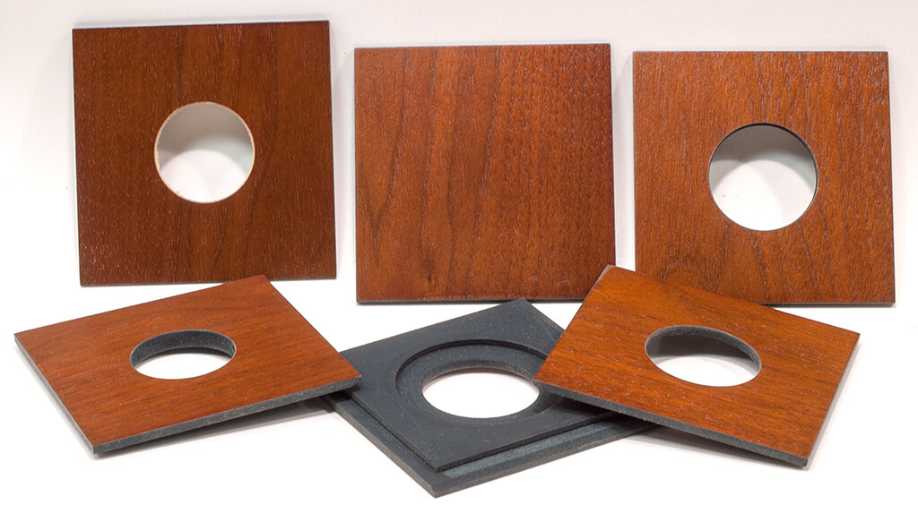 1 LENS BOARD type A 3.25×3.25″ for GRAFLEX Telescopic or Early 3.25×5.5″ plywood