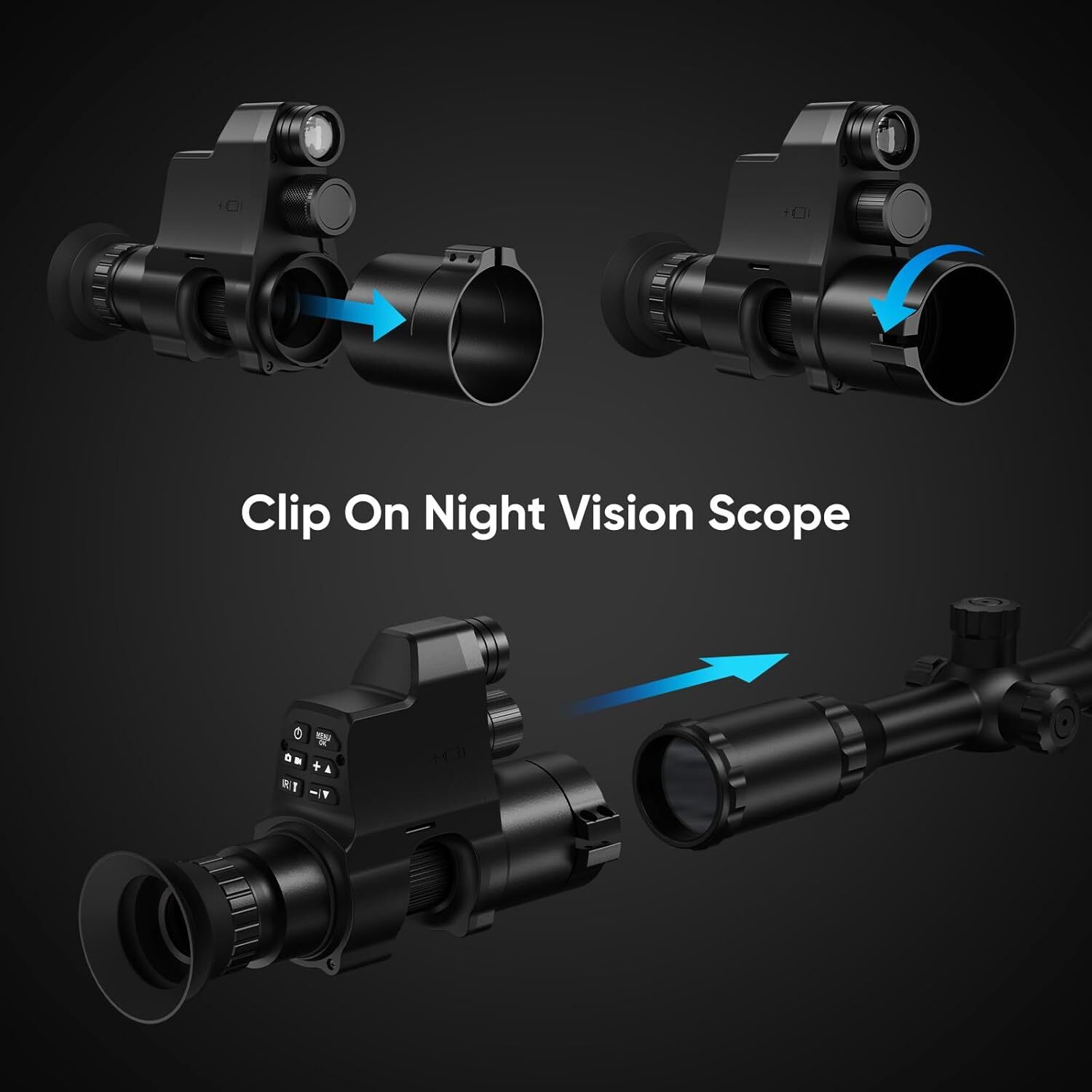 GOYOJO Night Vision Scope for Rifle Optics 1920×1080 OLED Monocular Day&Night