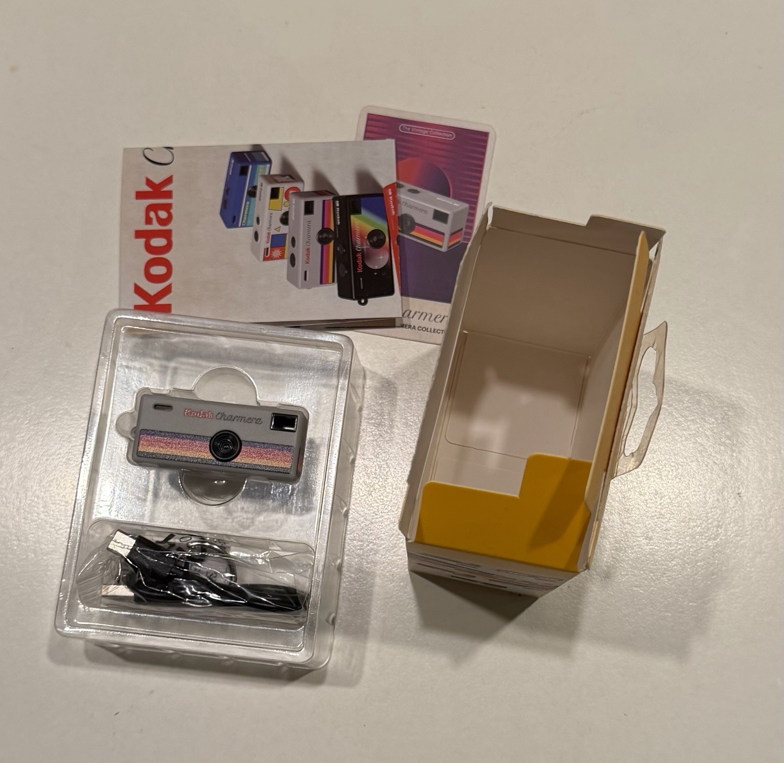 Kodak Charmera 1987 Keychain Digital Camera | Type 03 Gray | -NEW, OPEN BOX