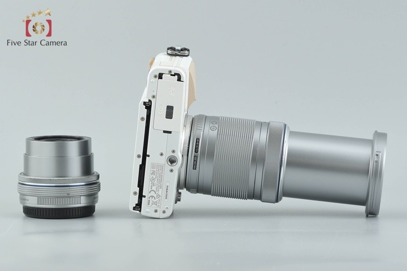 “Count 4,888” Olympus PEN Lite E-PL7 White 16.1 MP 14-42 40-150 Lenses