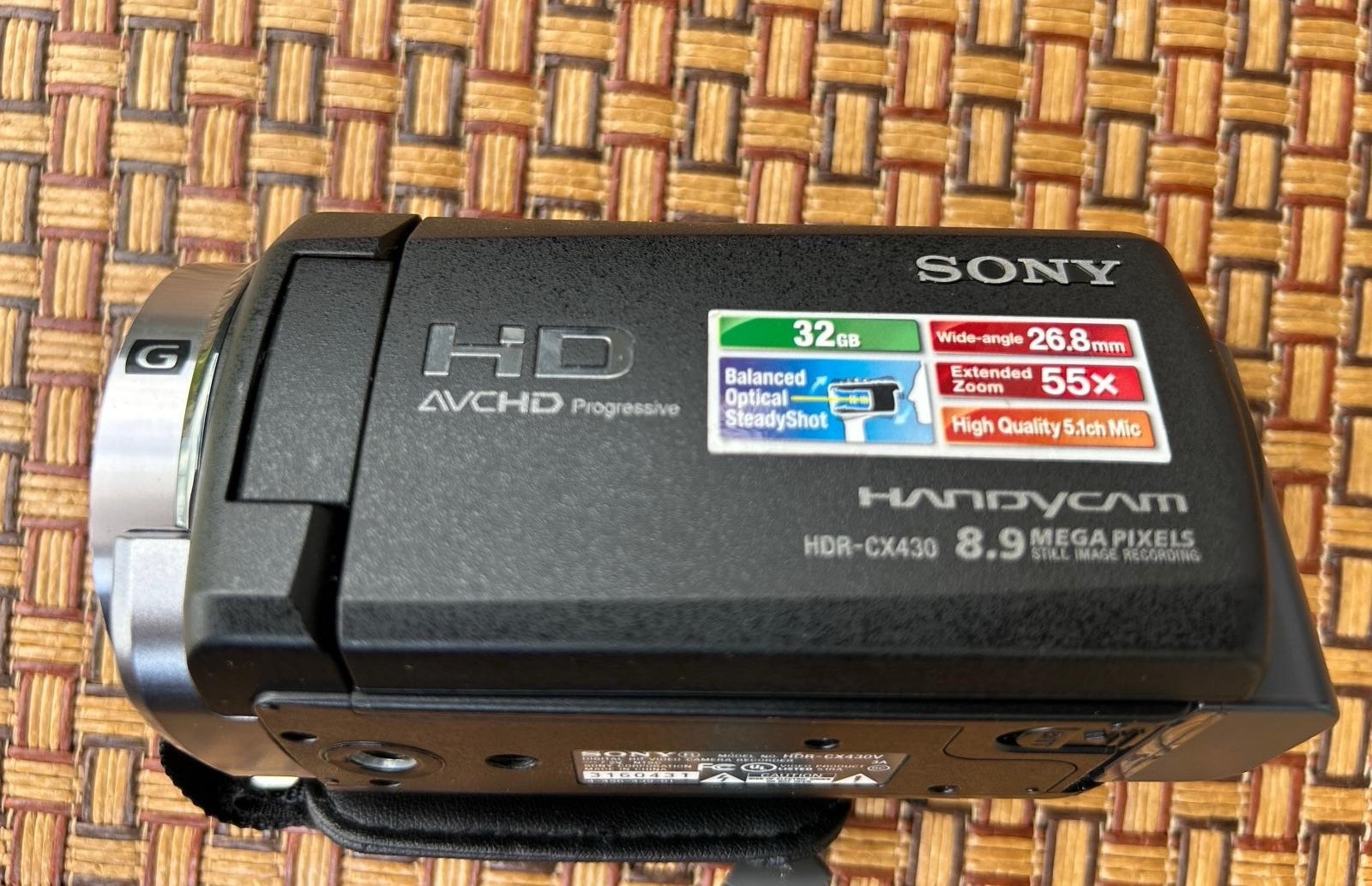 Sony HDR-CX430V HD Camcorder Image Stabilization Handycam English US Model Clean