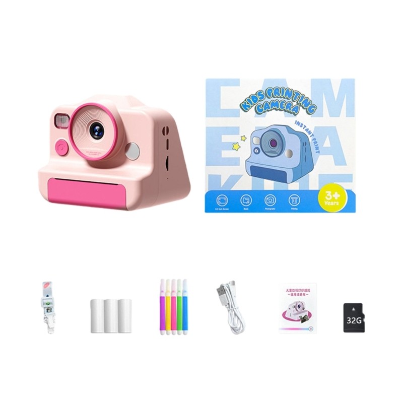 High Definition Digital Camera Instants Thermals Print Double Lens Technology
