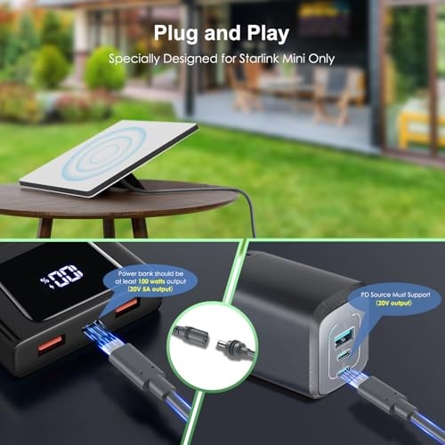 Starlink Mini USB C to DC Femal Power Cable 1 FT – USB Type C Essential