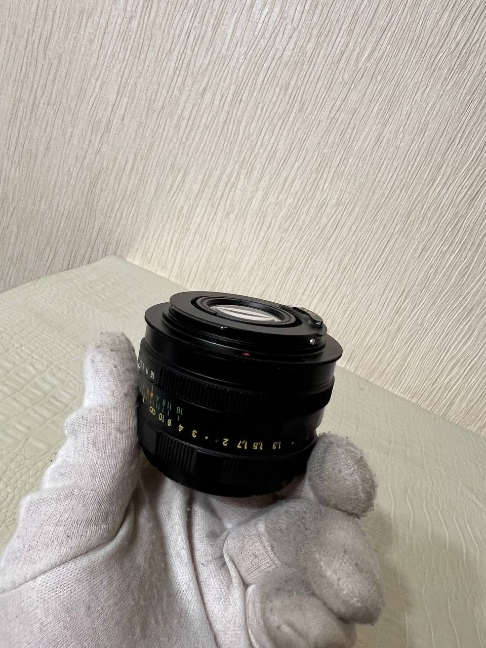 Vintage Soviet Lens Helios-44M 58mm f/2 M42 with Canon EOS Adapter Swirly Bokeh