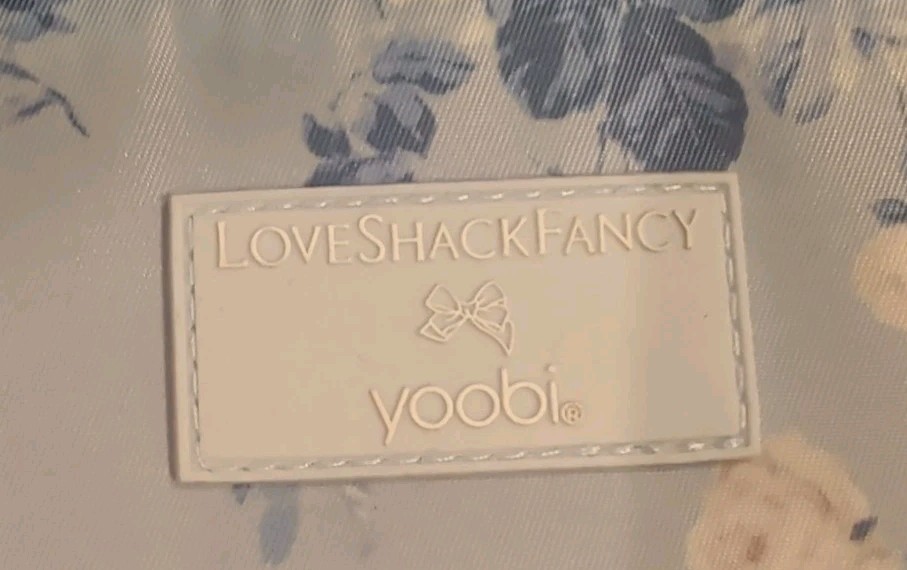Love Shack Fancy 1″ D-Ring Ring Binder Blue/White Floral Album With Pencil Case