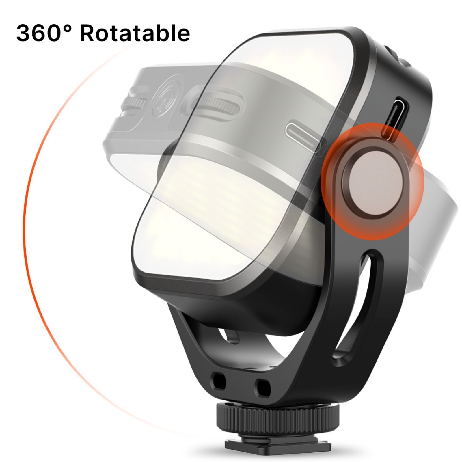 Ulanzi VIJIM VL66 LED Video Light with 360 Rotation Mount Bracket Fill Light