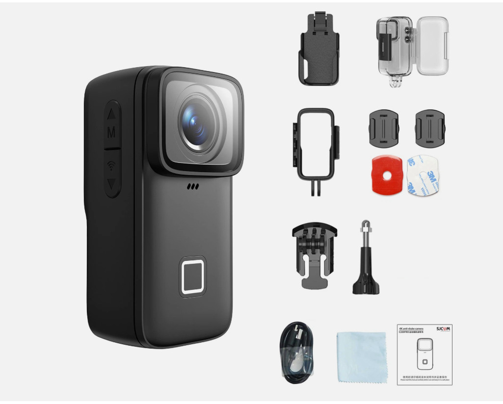 4K C200Pro Waterproof Action Body Camera Ultra HD 6-Axis Gyro Anti Shake Sport