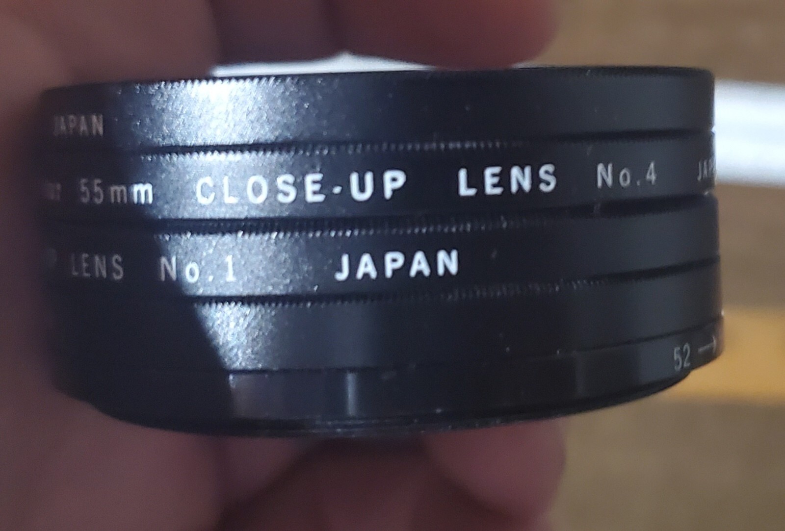 Osawa MC 35mm Zoom Lens & Hoya Lens & Vivitar 55mm Close Up Lens Lot Of 3