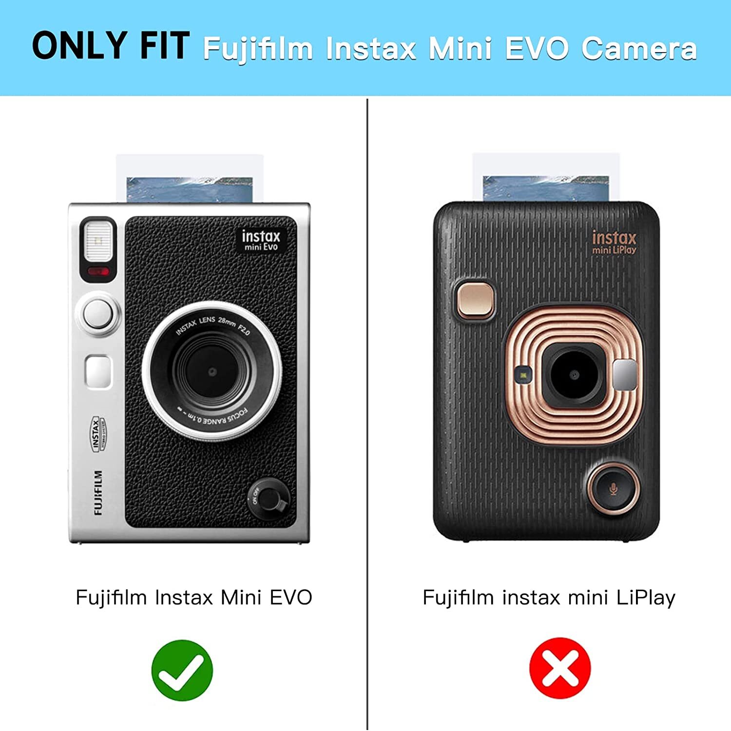 Protective Clear Case for Fujifilm Instax Mini EVO Camera Crystal Hard PVC Cover
