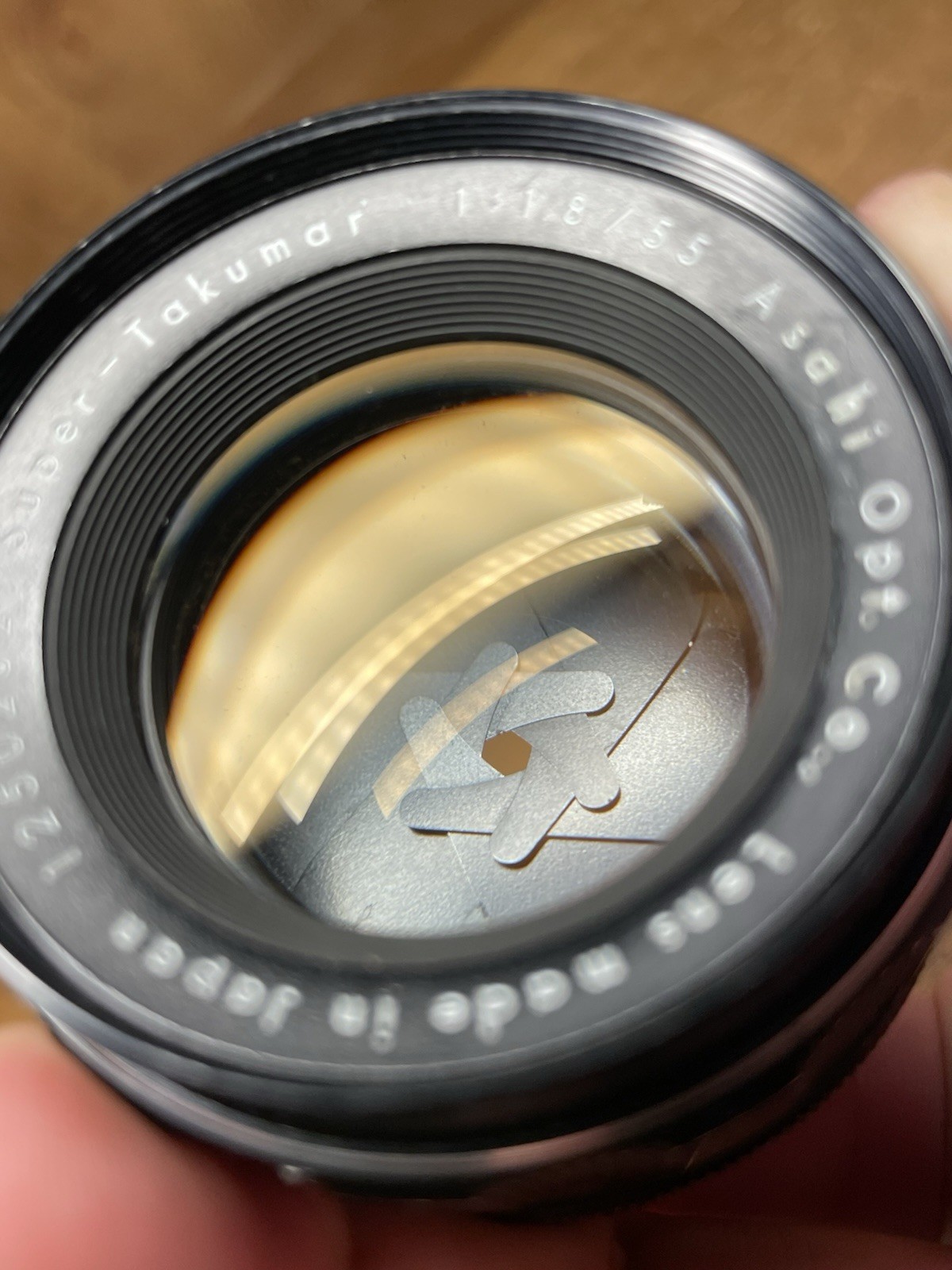 *Early Model Near Mint w/ ND Filter & Hood* Pentax Super Takumar 55mm F/1.8 Lens