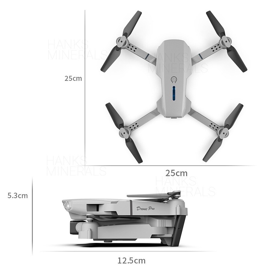 Drone 2023 4K HD Dual Camera WiFi FPV RC Foldable Quadcopter + 4 Batteries