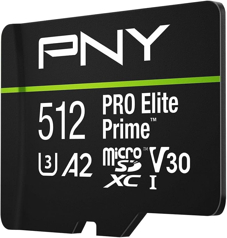 PNY 512GBPRO Elite Prime C10 U3 V30 A2 microSDXC Flash Memory Card