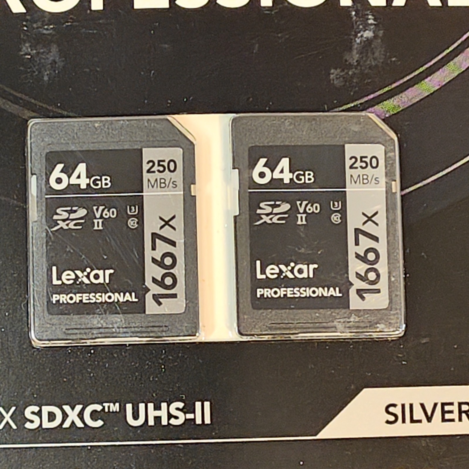 Lexar SILVER Series Professional 1667x 64GB UHS-II SDXC Memory Card, 2-Pack