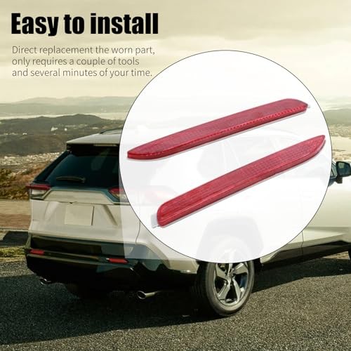 2Pcs 81920-08010 Rear Left Right Bumper Reflector Light Cover, Replacement for