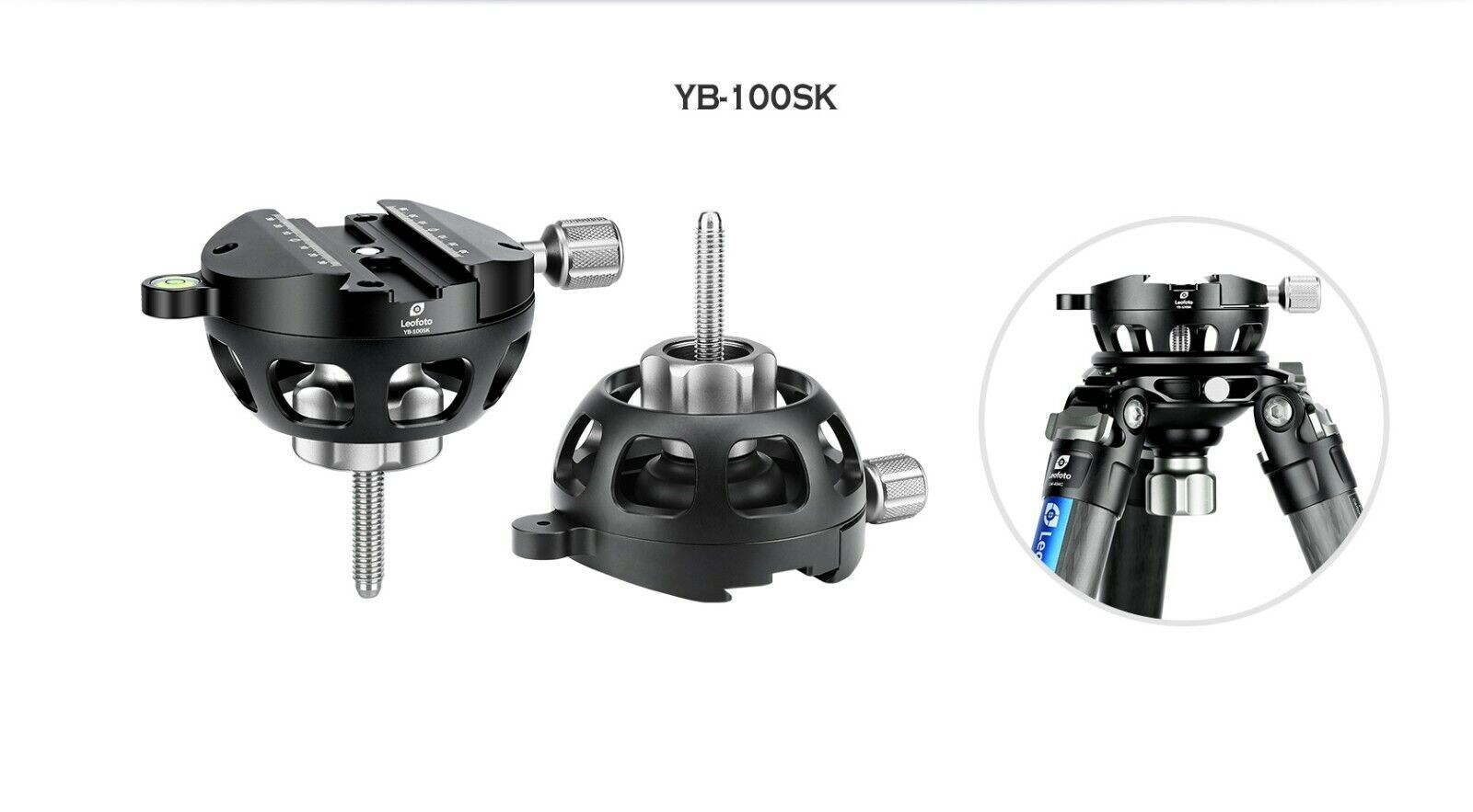 Leofoto YB-100SK Leveling Base with Handle for 100mm Bowl