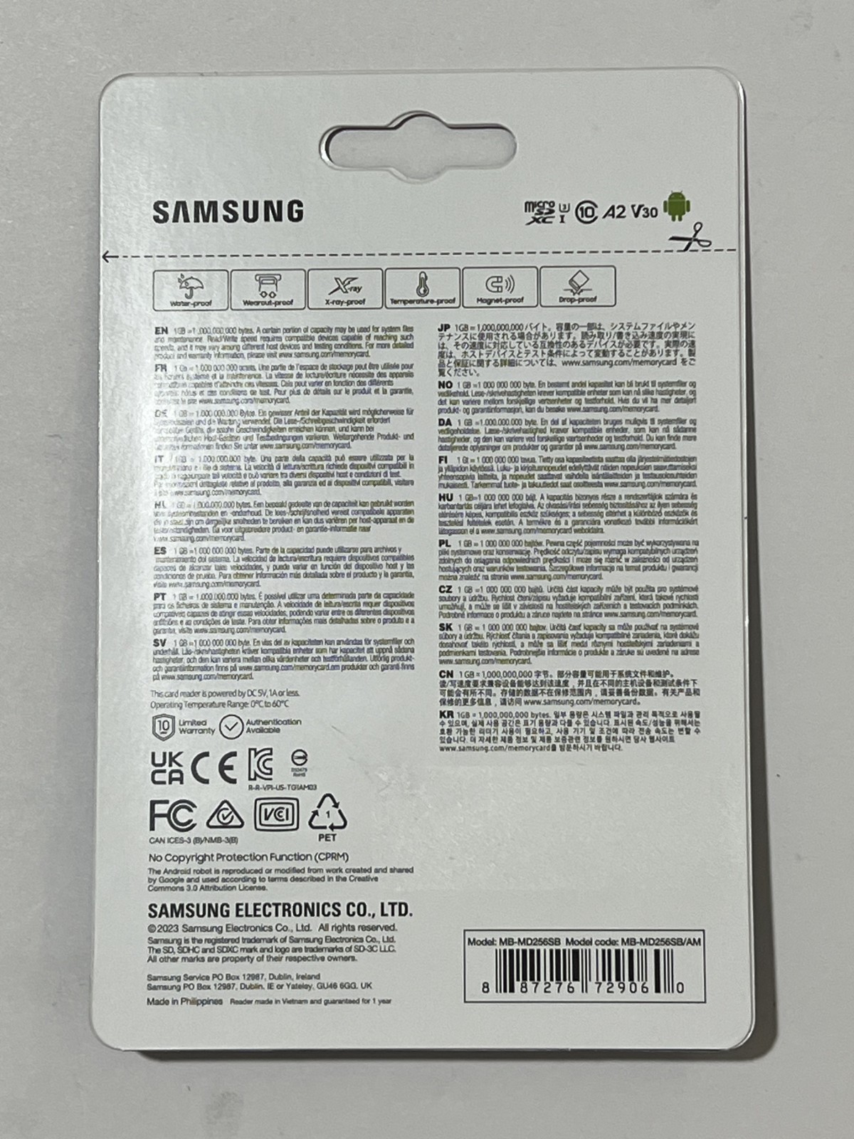New Samsung PRO Plus 256GB microSDXC Memory Card w/ USB 3.0 Reader MB-MD256SB/AM