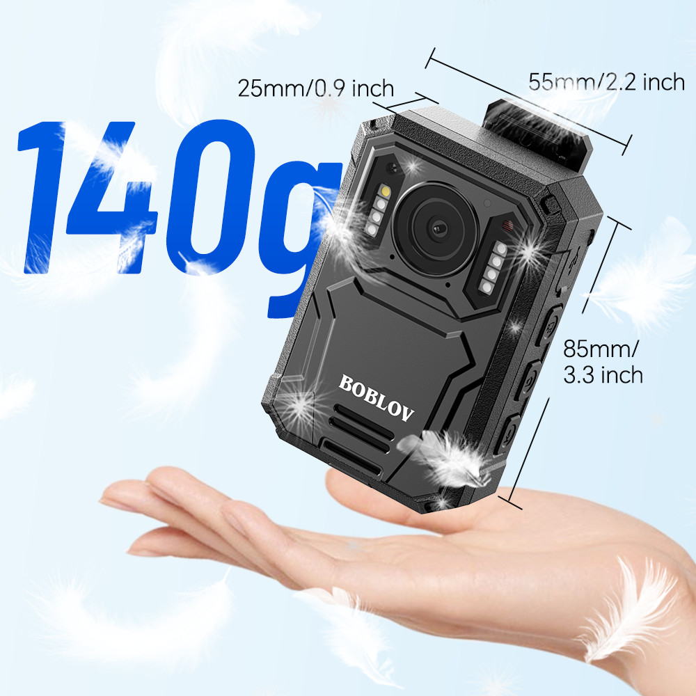 BOBLOV 2K Body worn Camera Audio Video Record 128GB police Law Enforcement Cam