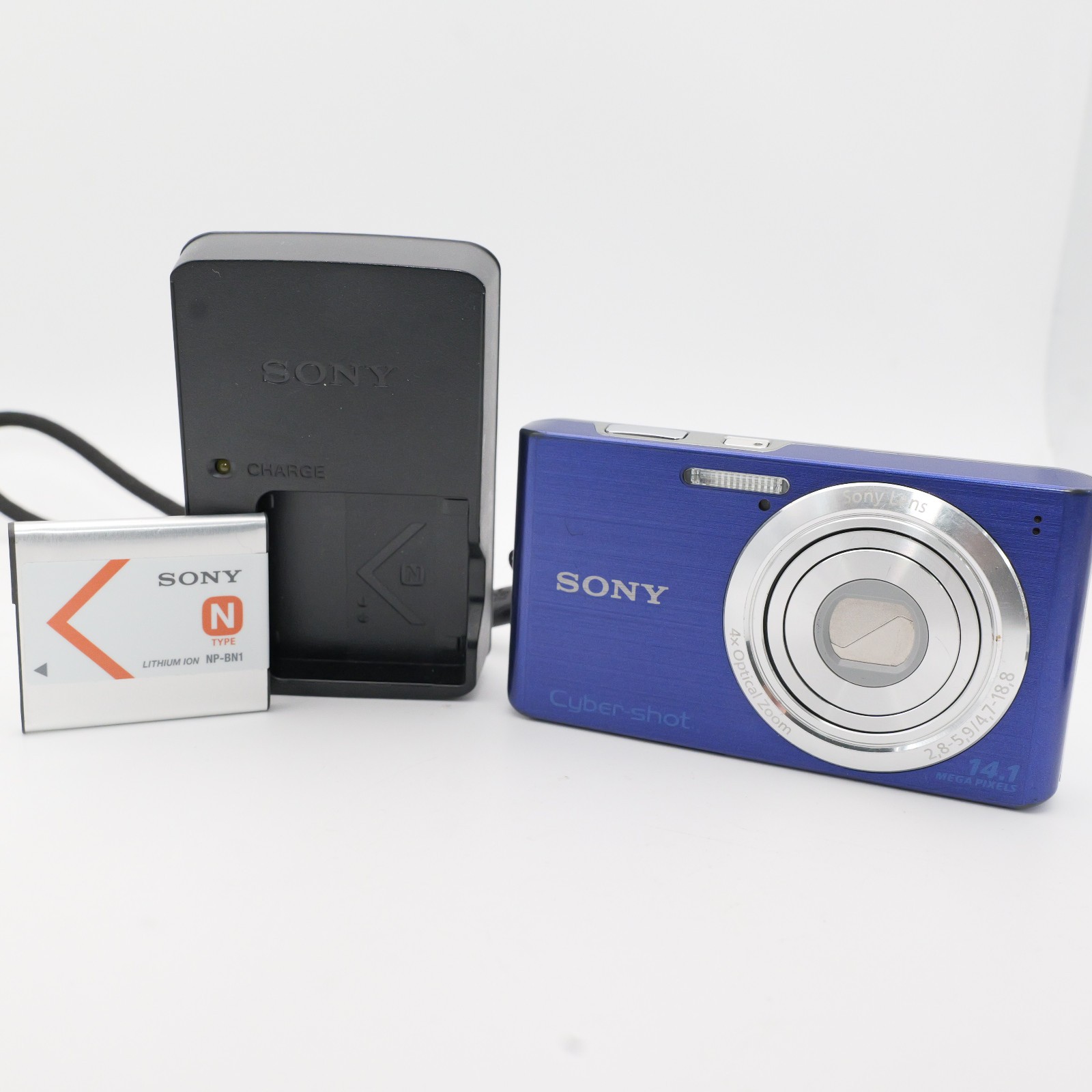 Sony Cyber Shot DSC-W610 14.1MP 4.0x Optical Zoom Digital Camera Blue from JAPAN