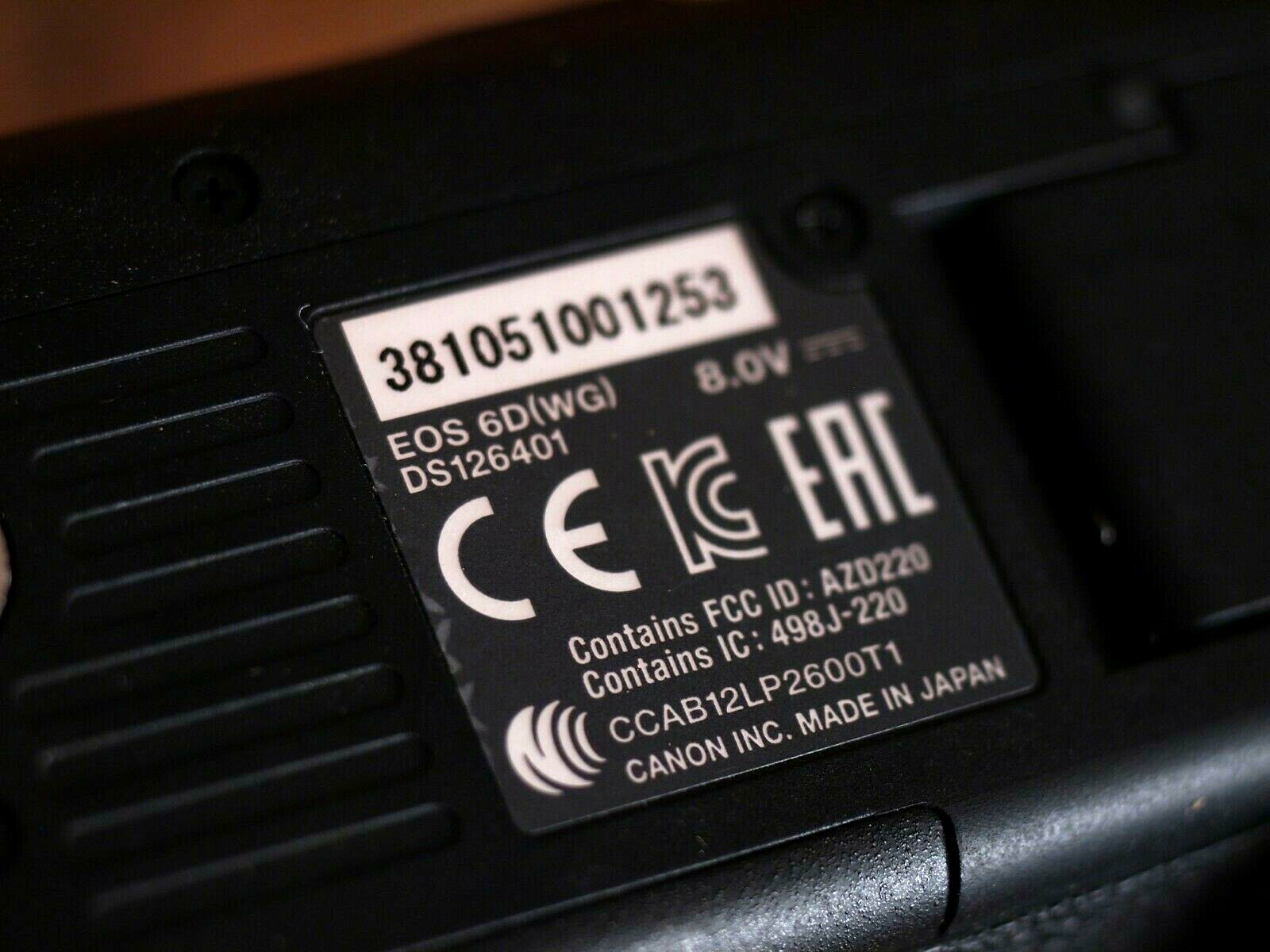 Canon EOS 6D Camera – Near Mint