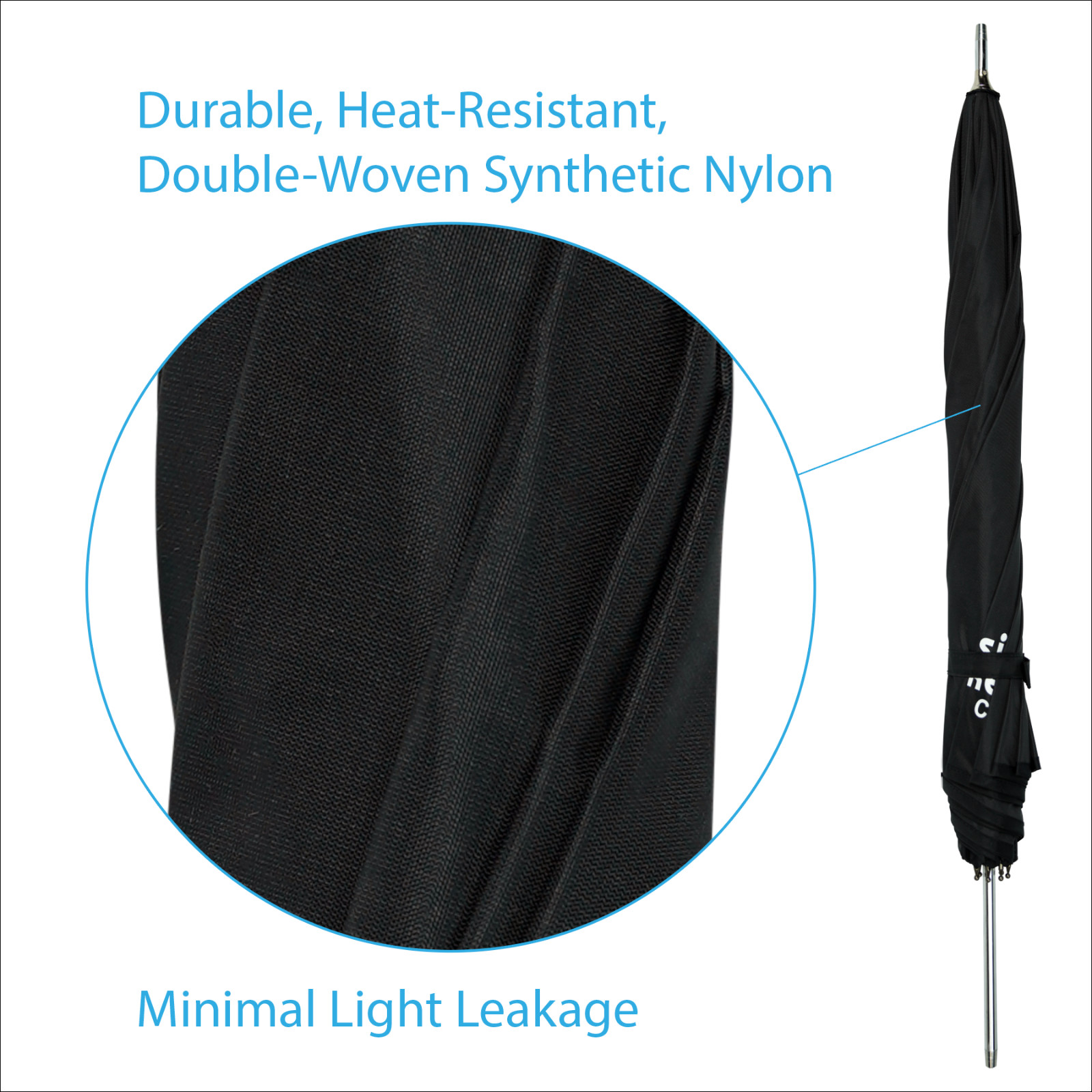 32″ Black/White Reflector Studio Umbrella for Photography w/ Metal Tips, Slider