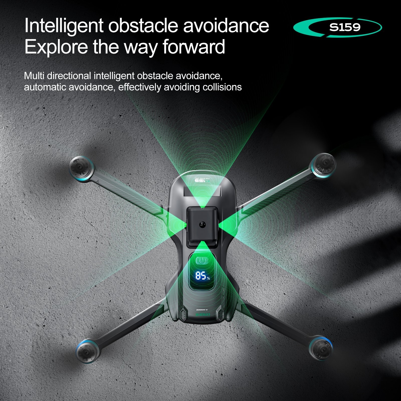 NEW S159 RC Drone GPS FPV 4K HD Dual Camera 360° Obstacle Avoidance Smart Follow