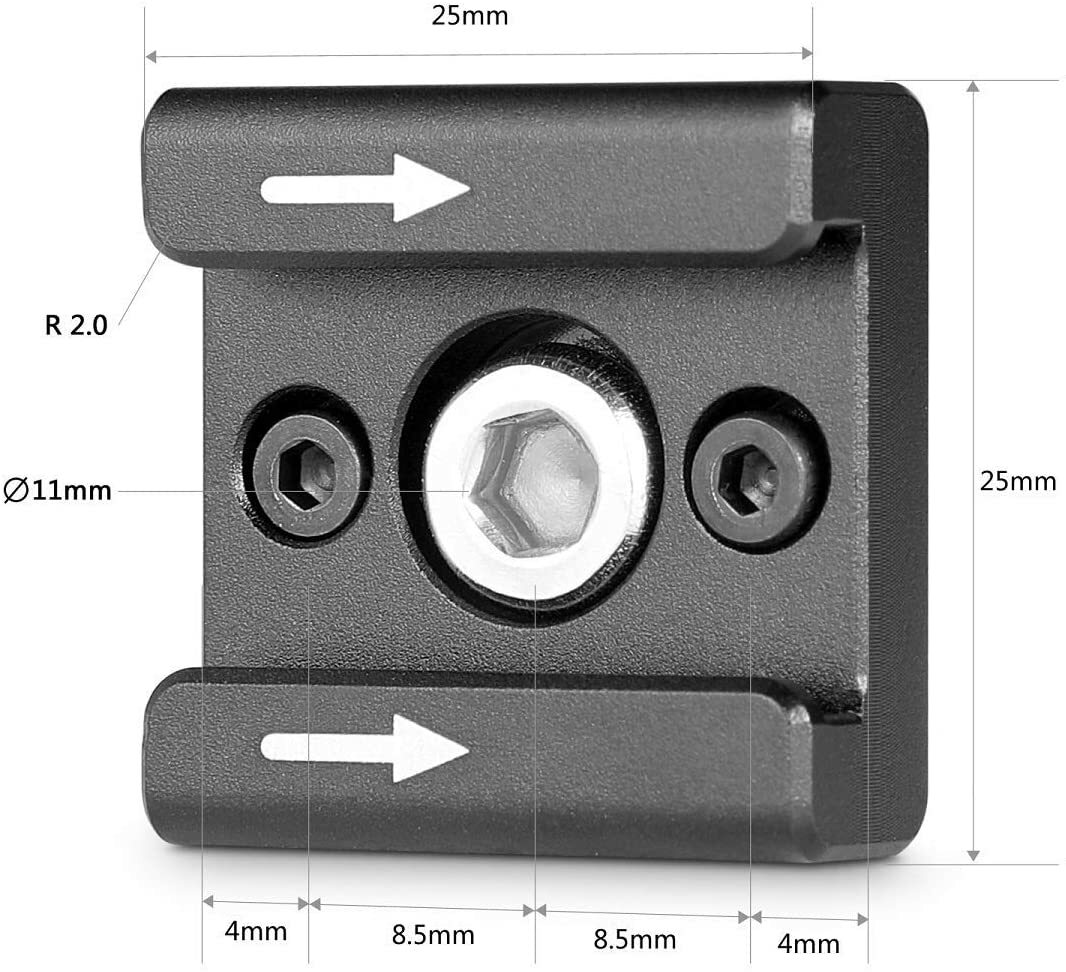 SmallRig 1/4″ Hot Cold Shoe fr Blackmagic DSLR Rig Flash Light Camera Cage 2060