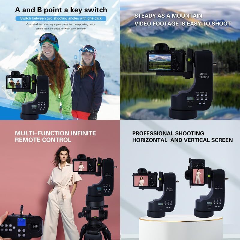 ZIFON PT-5000 Camera Motorized Electric Pan & Tilt 360° Panoramic Remote Control