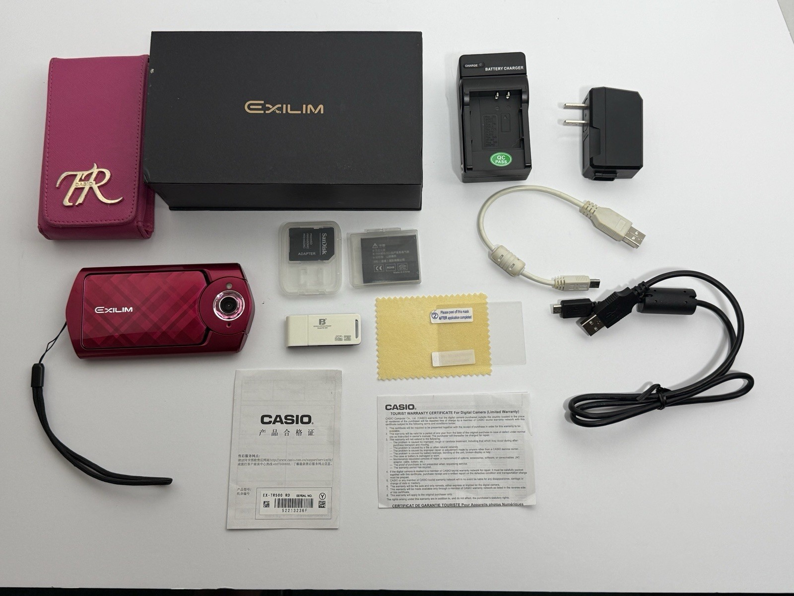 Casio Exilim TR-50 TR-500 High Speed Digital Camera W/ Charger And Accessories