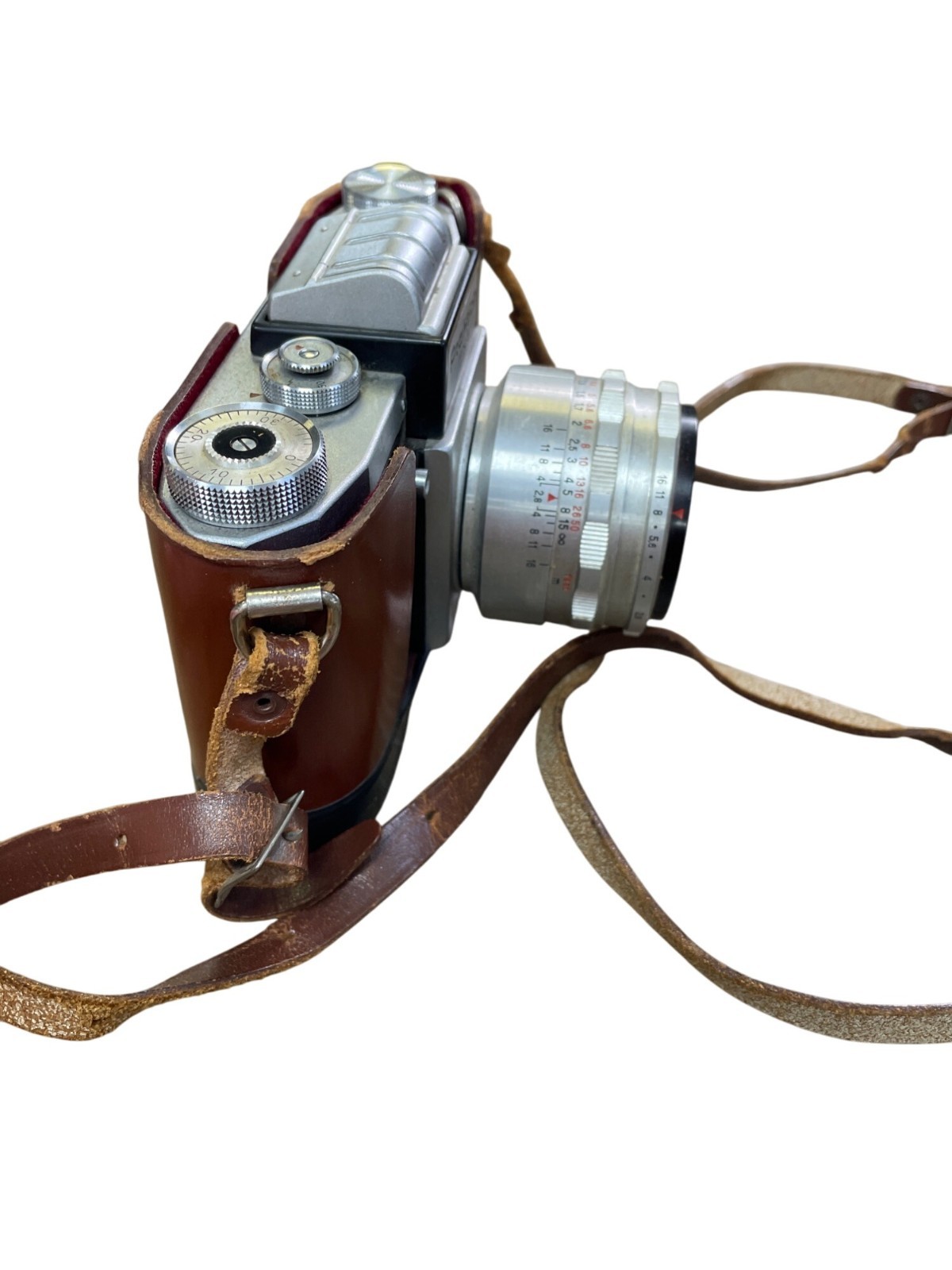 Praktica FX3 35mm Vintagec collectible Film Camera With Leather Case Strap SKU 8