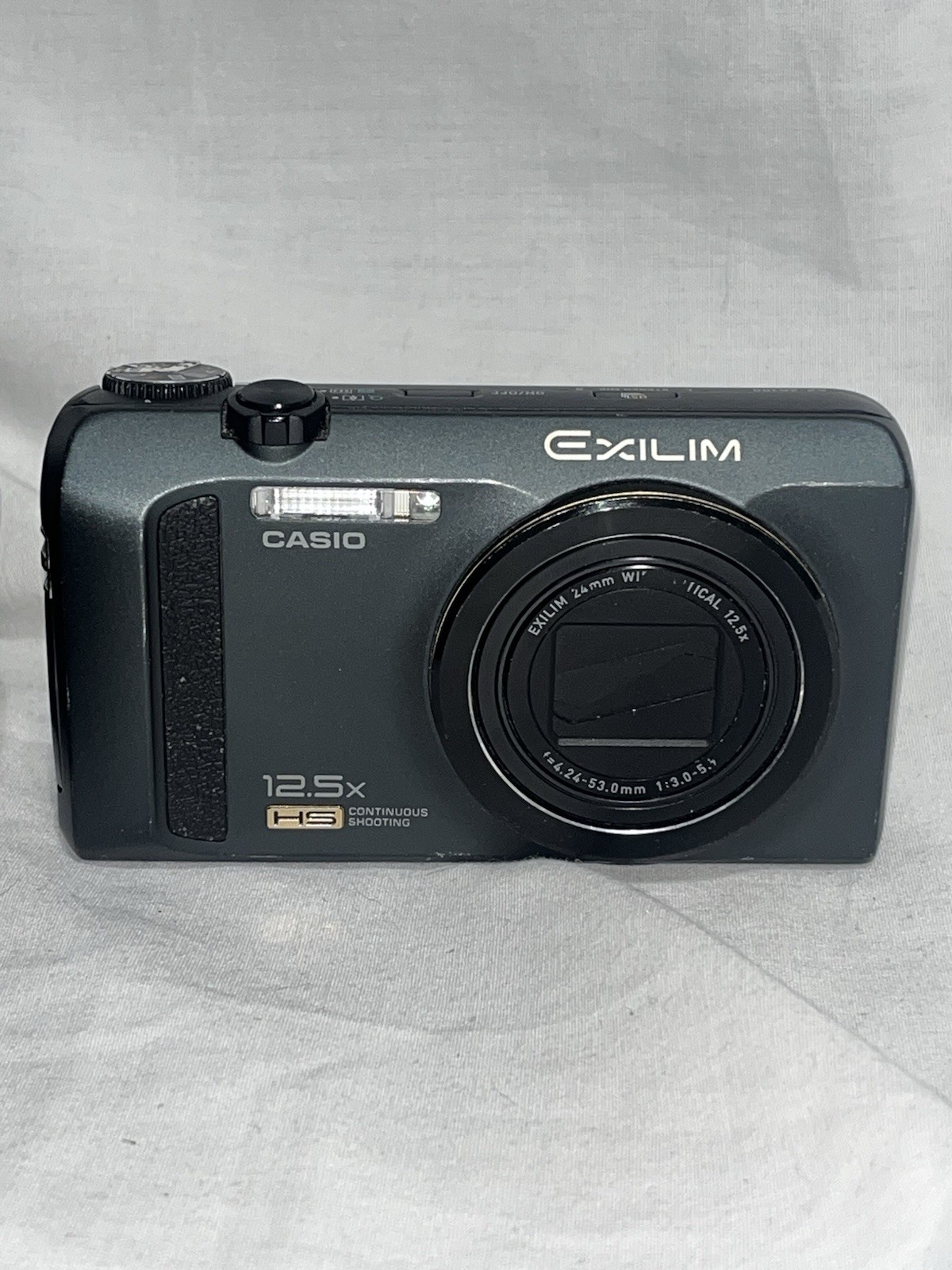 UNTESTED Casio Exilim EX-ZR100 Black High Speed Digital Camera 12.1MP 12.5x Zoom