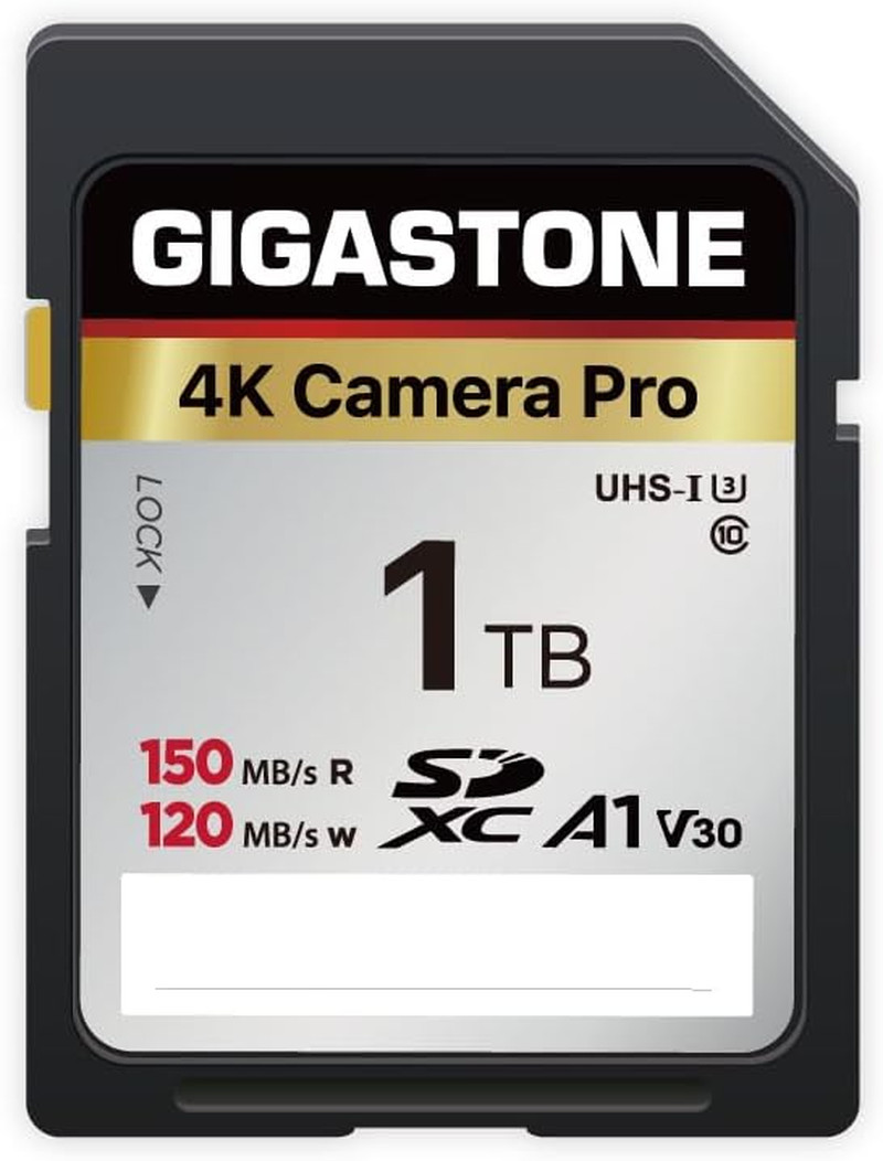 【5-Years Data Recovery】 1TB SDXC Memory Card 4K Pro Series Camera Transfer Spee
