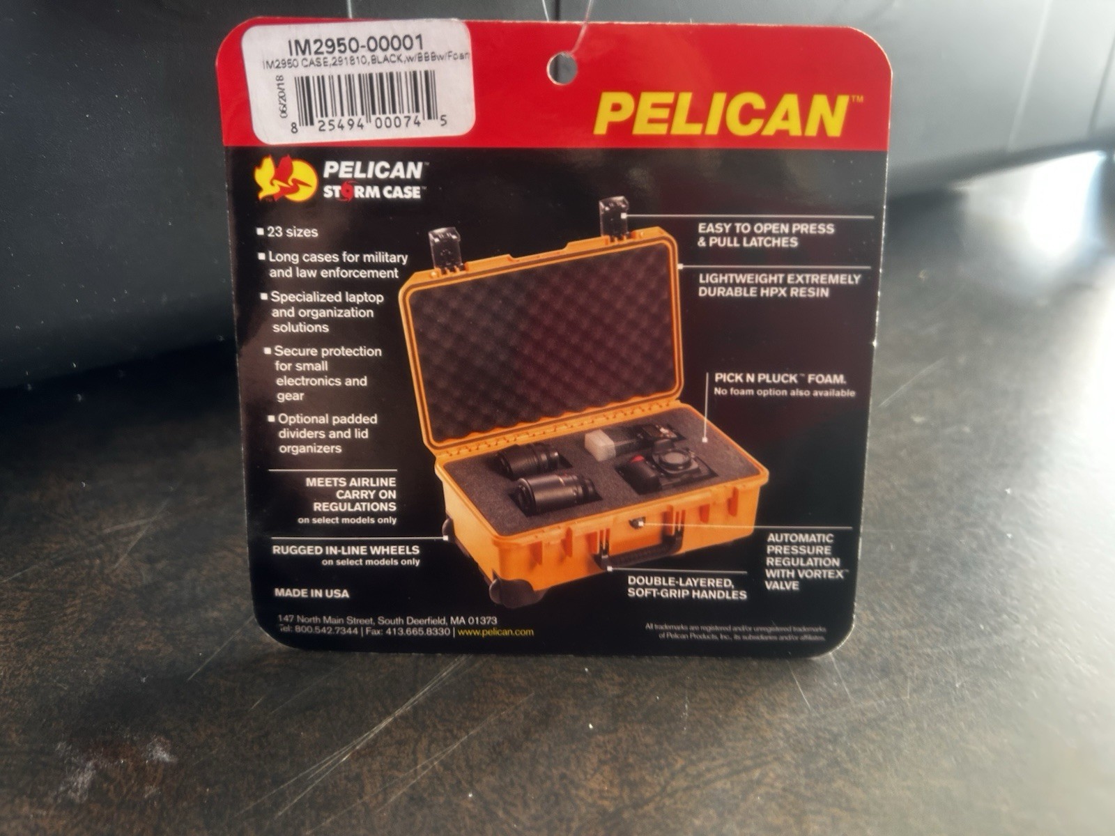 Pelican iM2950 Storm Trak Case No Foam – Black Waterproof, 30x18x13