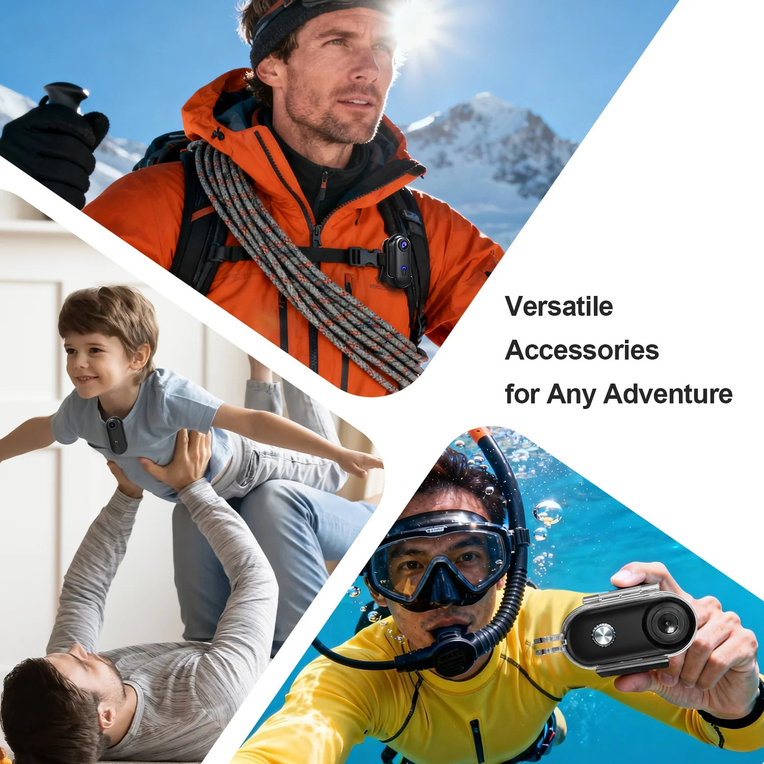 4K Helmet Action Camera 64GB WiFi Waterproof Body Cam for Motorcycle Vlogging