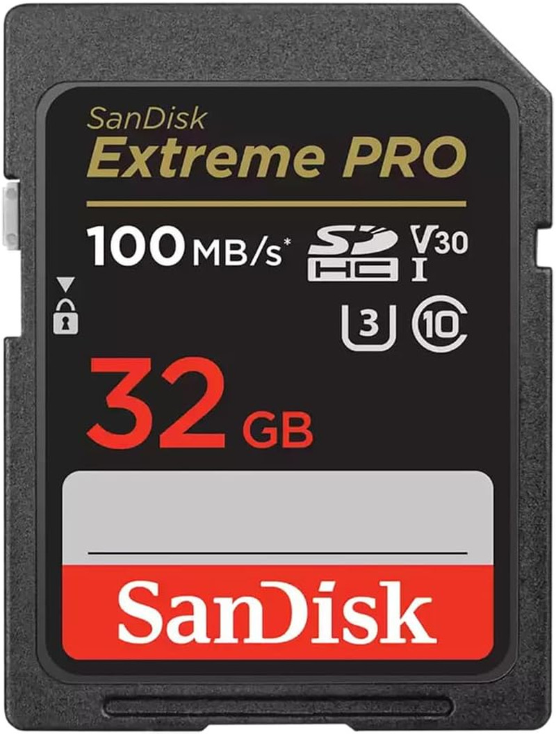 SANDISK 32GB Extreme PRO SDHC UHS-I Memory Card – C10, U3, V30, 4K UHD, SD Card