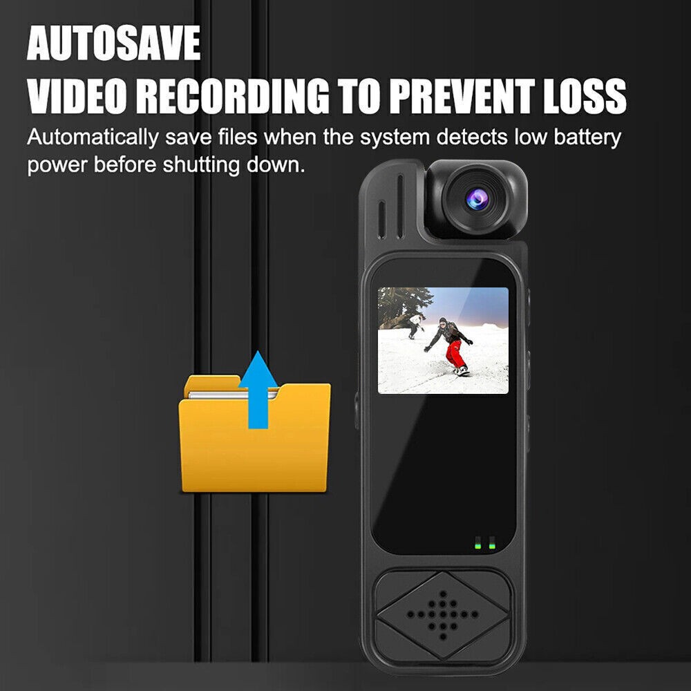 HD Mini Camera Camcorder Body Police Cam with Audio Video DVR IR Night Cam US