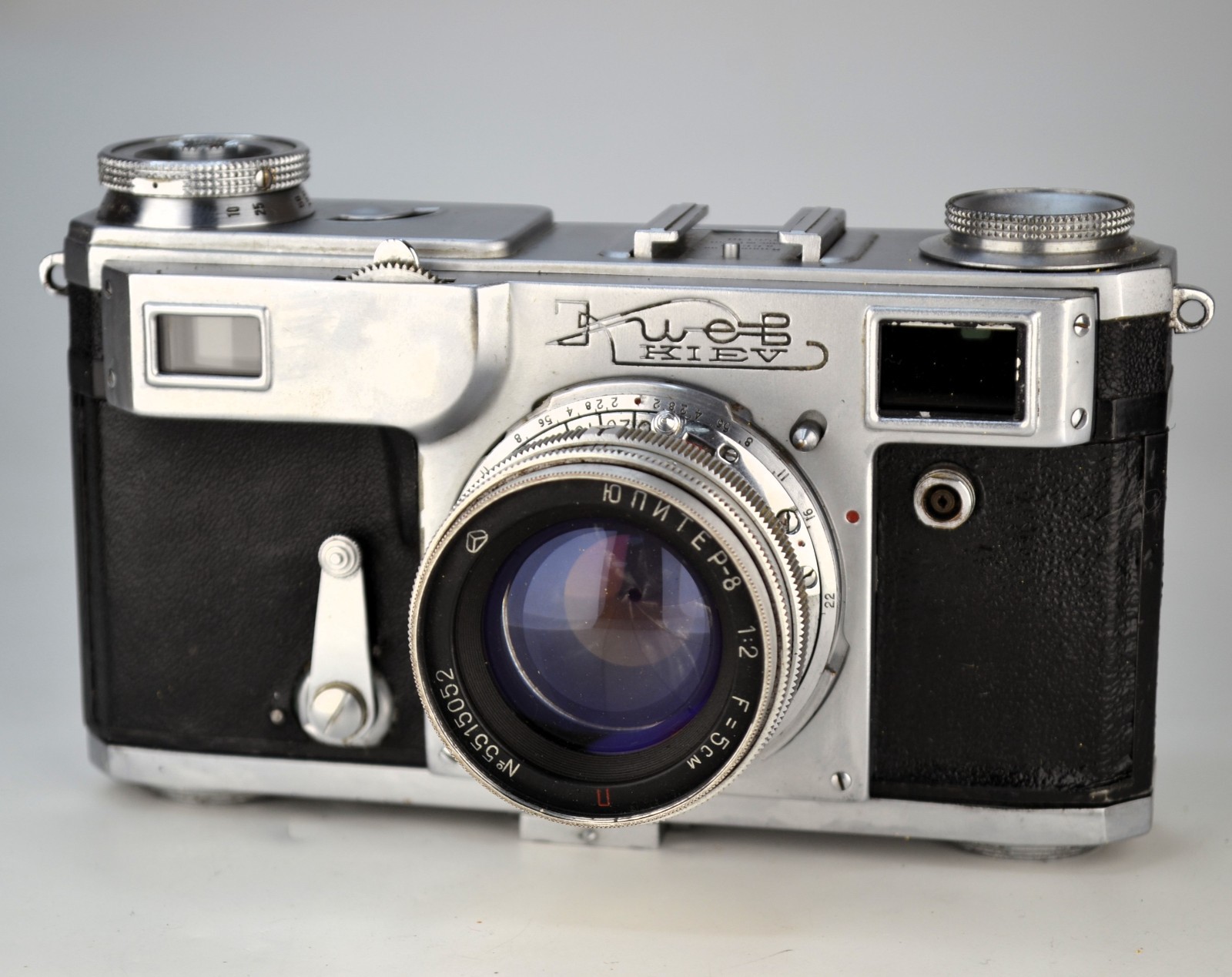FULLY SERVICED! 1955 SOVIET USSR “KIEV-2A” RF CAMERA + JUPITER-8 lens, BOXED SET