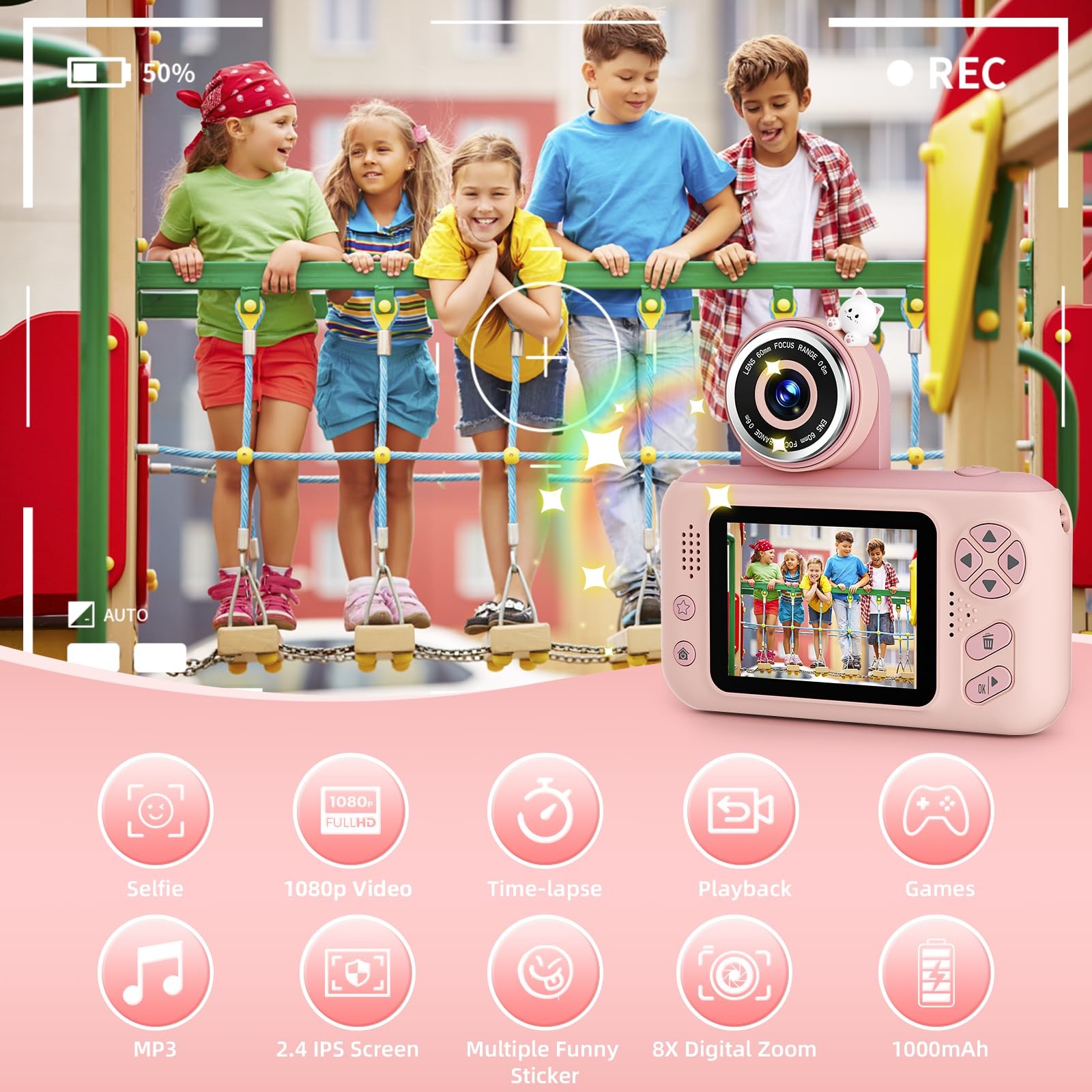 Makolle Upgrade Kids Selfie Camera,Chritmas Birthday Gift for 3-9 Years Old G…