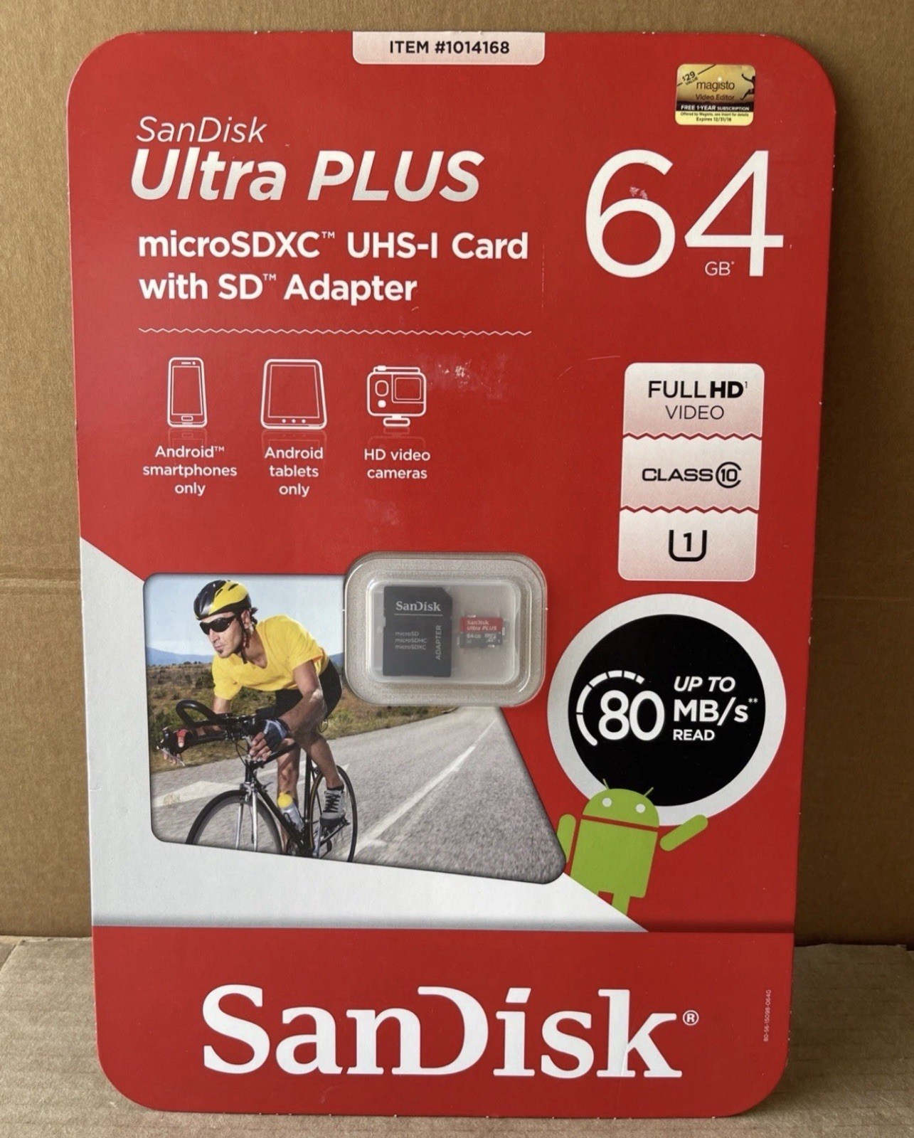 SANDISK ULTRA PLUS 64GB MICROSDXC UHS-I CARD W/ADAPTER