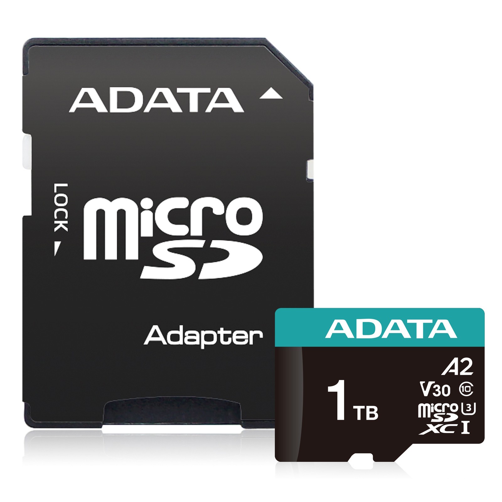 1TB AData Premier Pro microSDXC CL10 UHS-I U3 V30 A2 Memory Card with SD Adapter