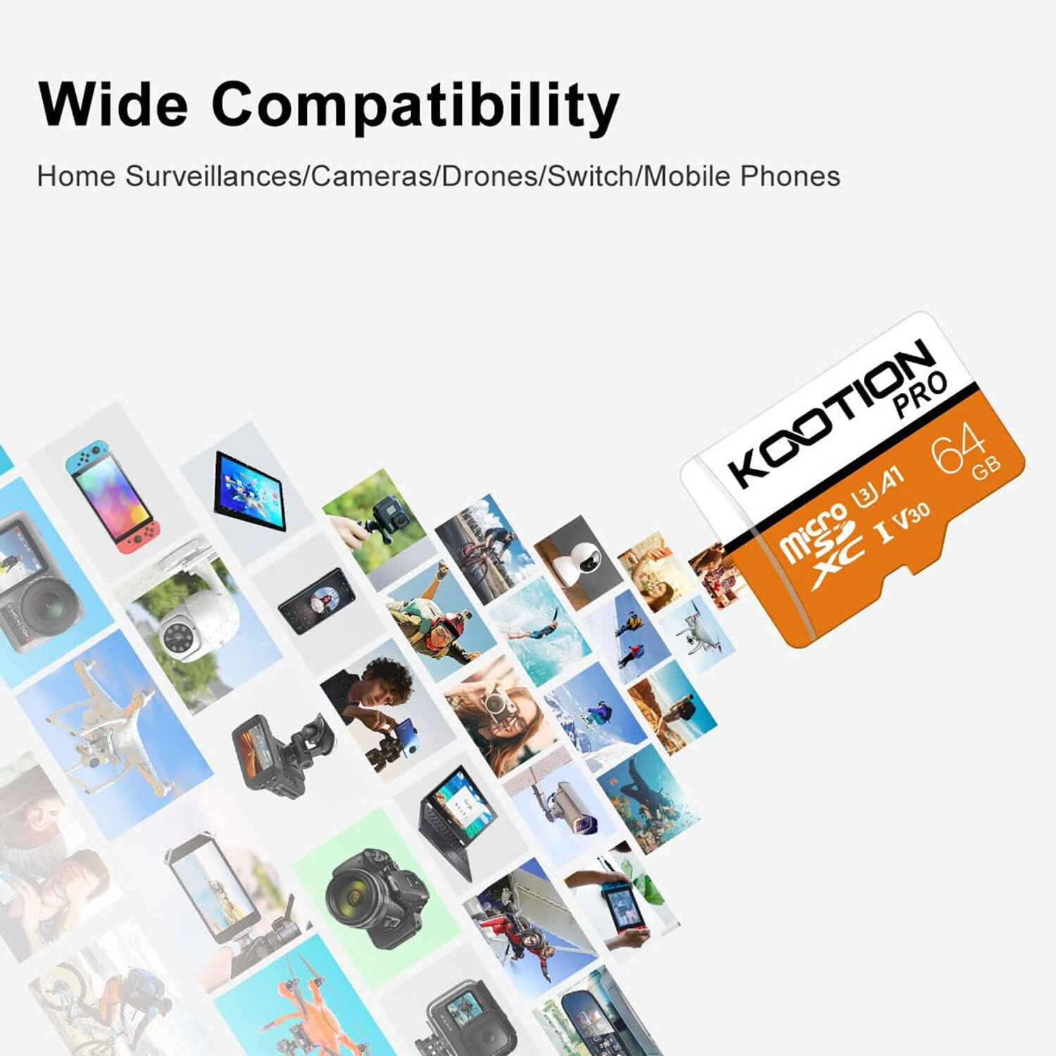 LOT 64GB Micro SD Card SDXC Class 10 Memory Card Flash TF Card for Phone/Camera