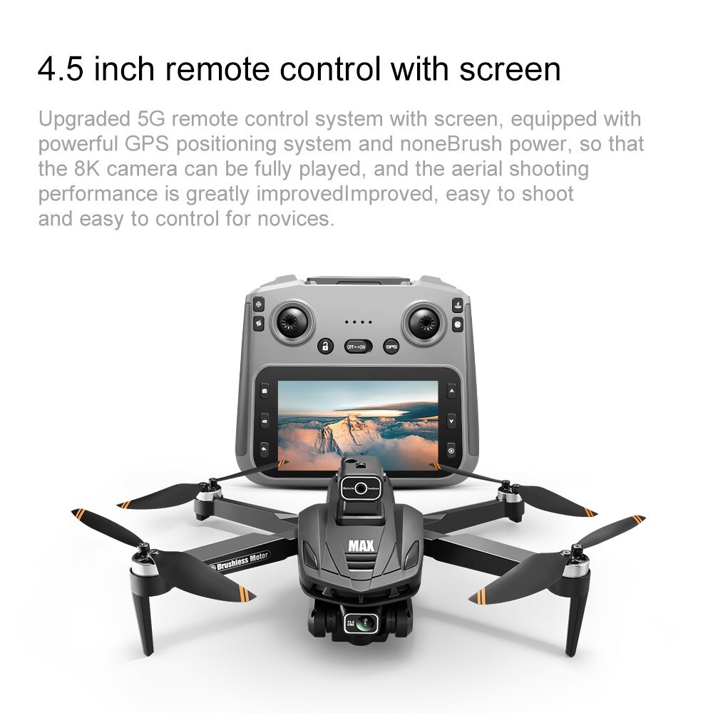 V168 Max Drone 8K 5G GPS Professional HD Aerial Photography Dual Camera Obstacle