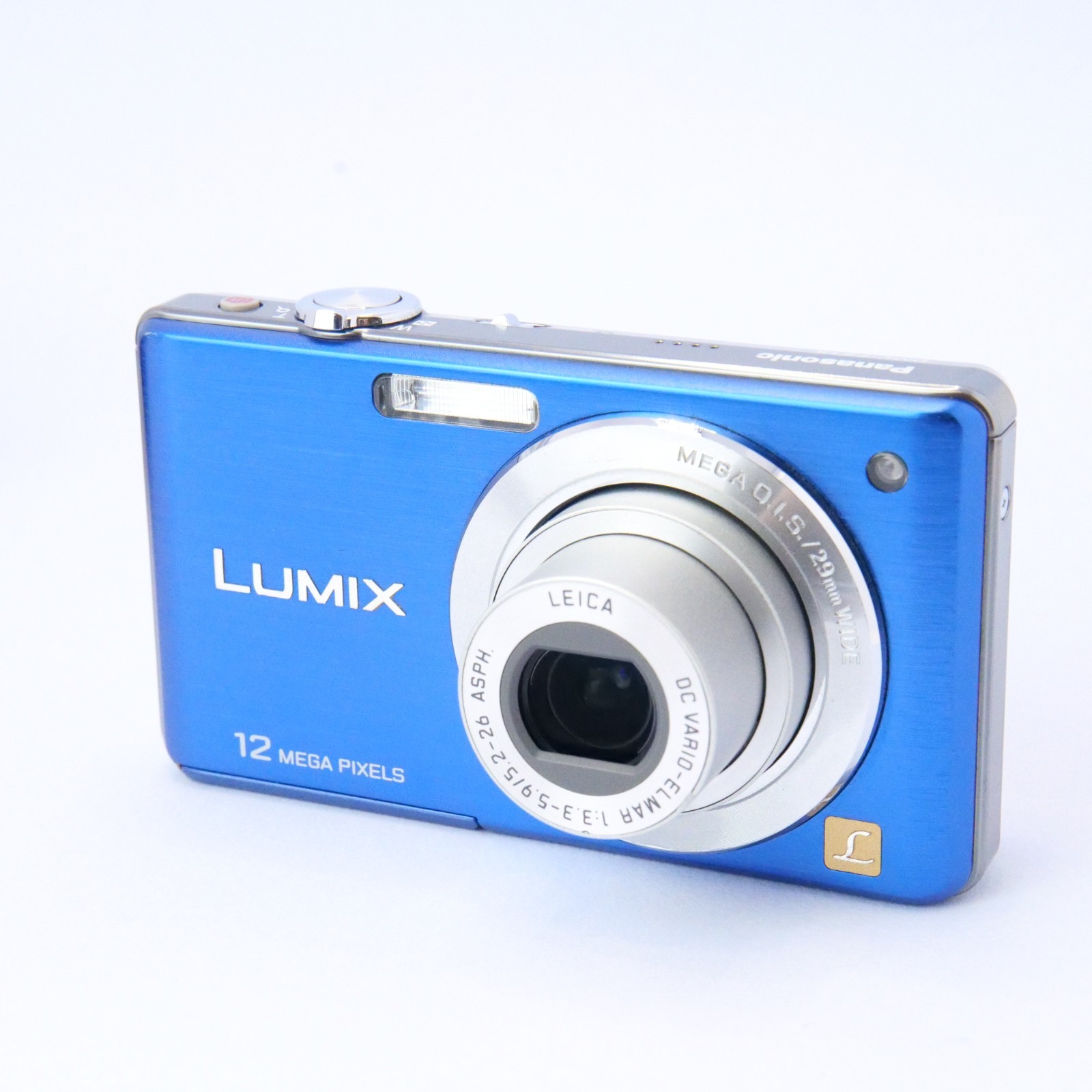 Panasonic LUMIX DMC-FS15 12.1MP Digital Camera Blue Tested No Charger READ