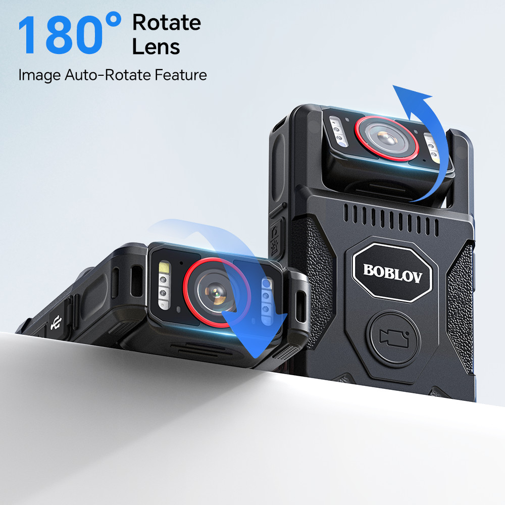 BOBLOV M7Pro 4K GPS Body Worn Camera 128GB Body Mounted Camera with Night Vision