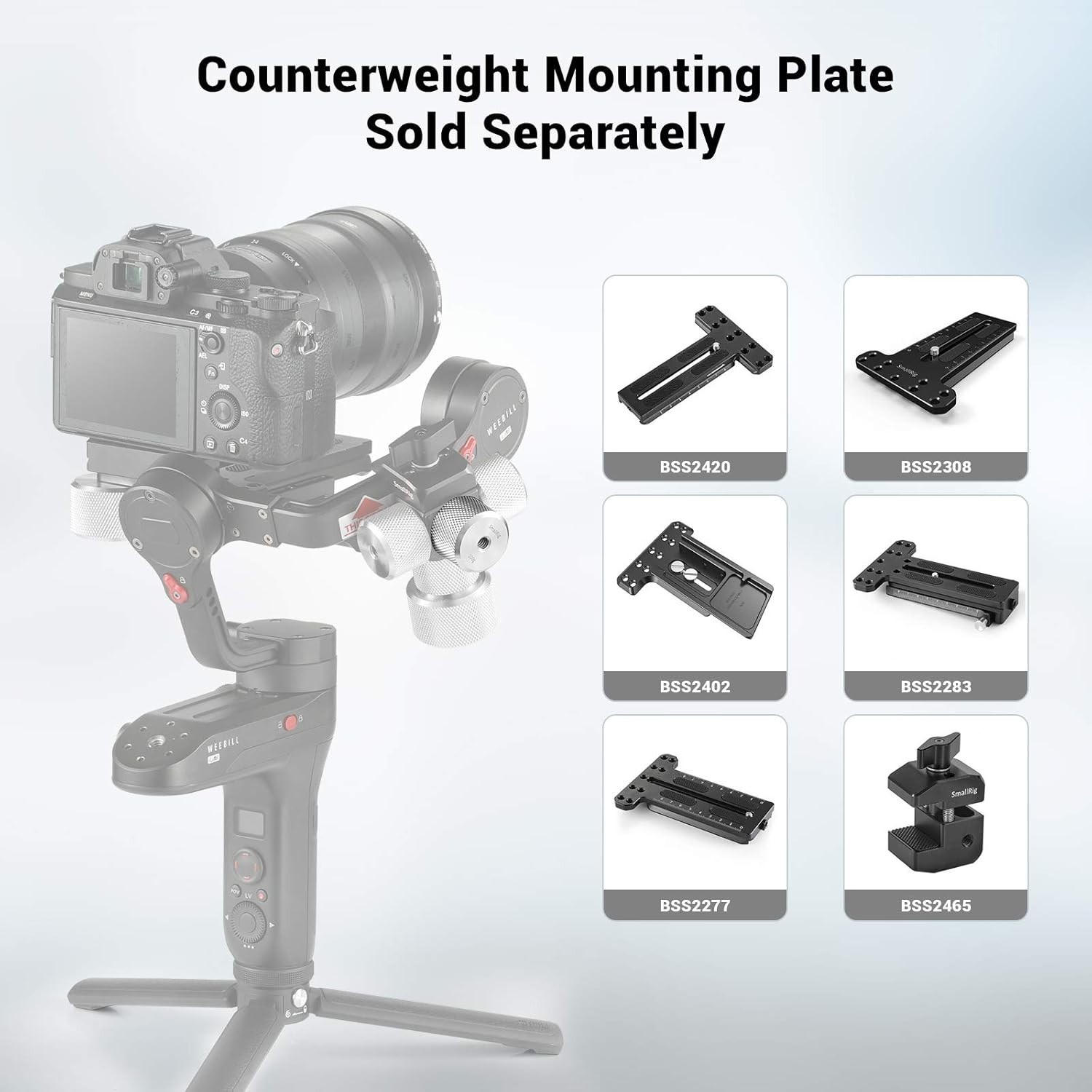 Removable 100g Counterweight for Gimbal Stabilizers, Compatible with Cameras