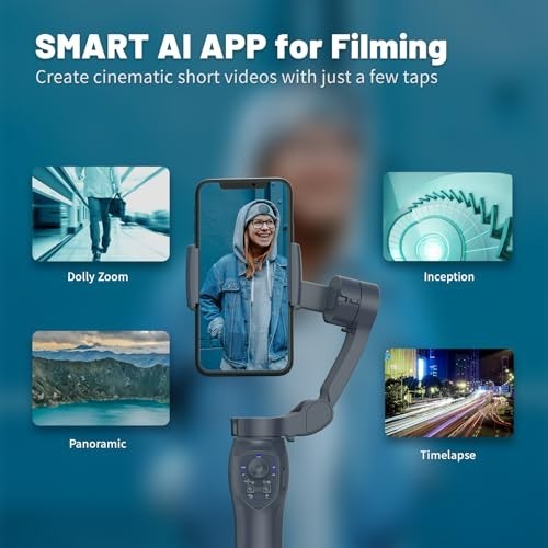 Osmo Mobile 8 Gimbal Stabilizer for Phone, Native Tracking with Audio & Light…