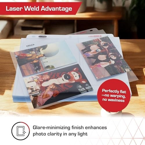 3-Pocket 4×6 Photo Sleeves for 3 Ring Binder | Archival Refill Pages | 50 Count