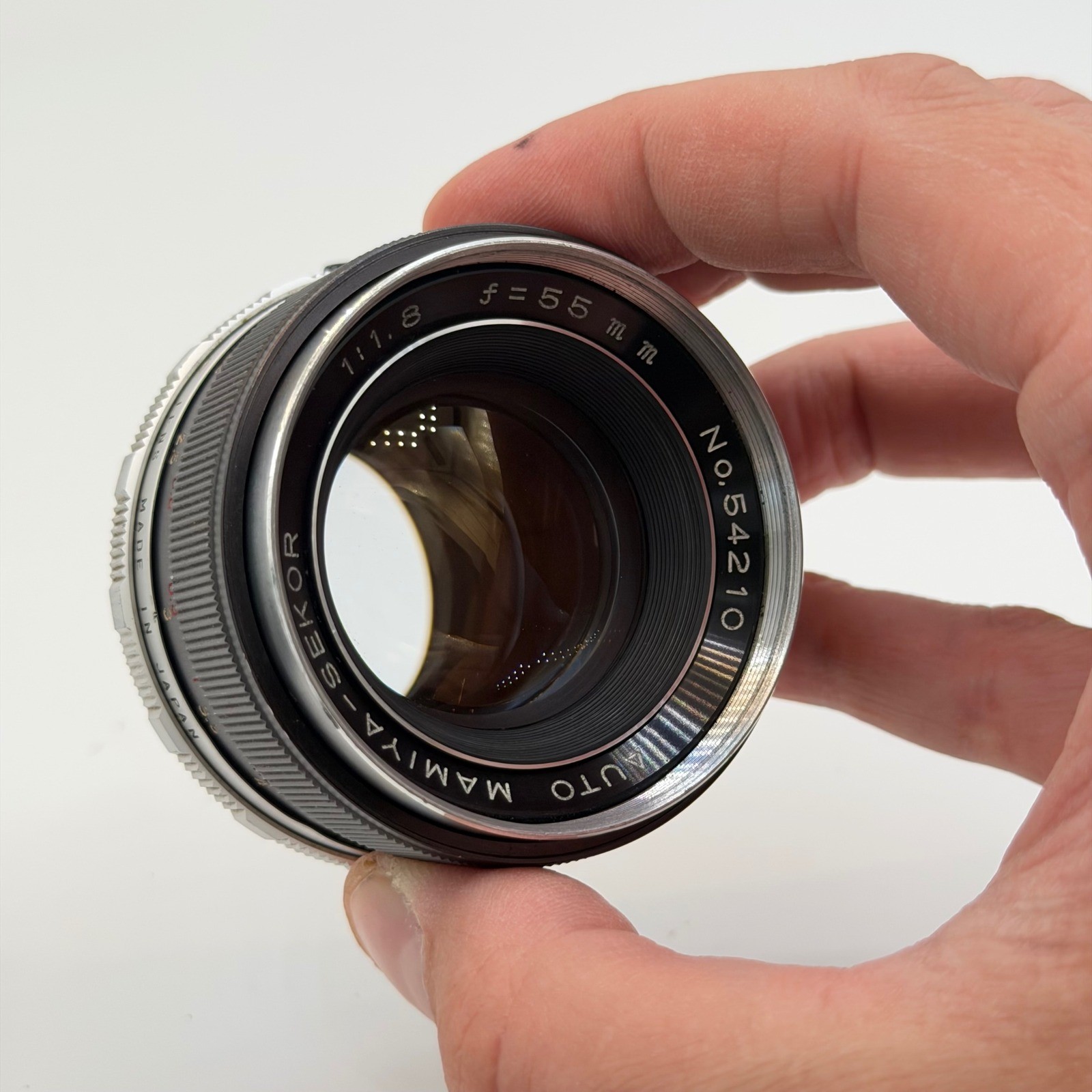Mamiya-Sekor 55mm f1.8 Auto Lens M42 Screw Mount Vintage Prime Japan No. 54210