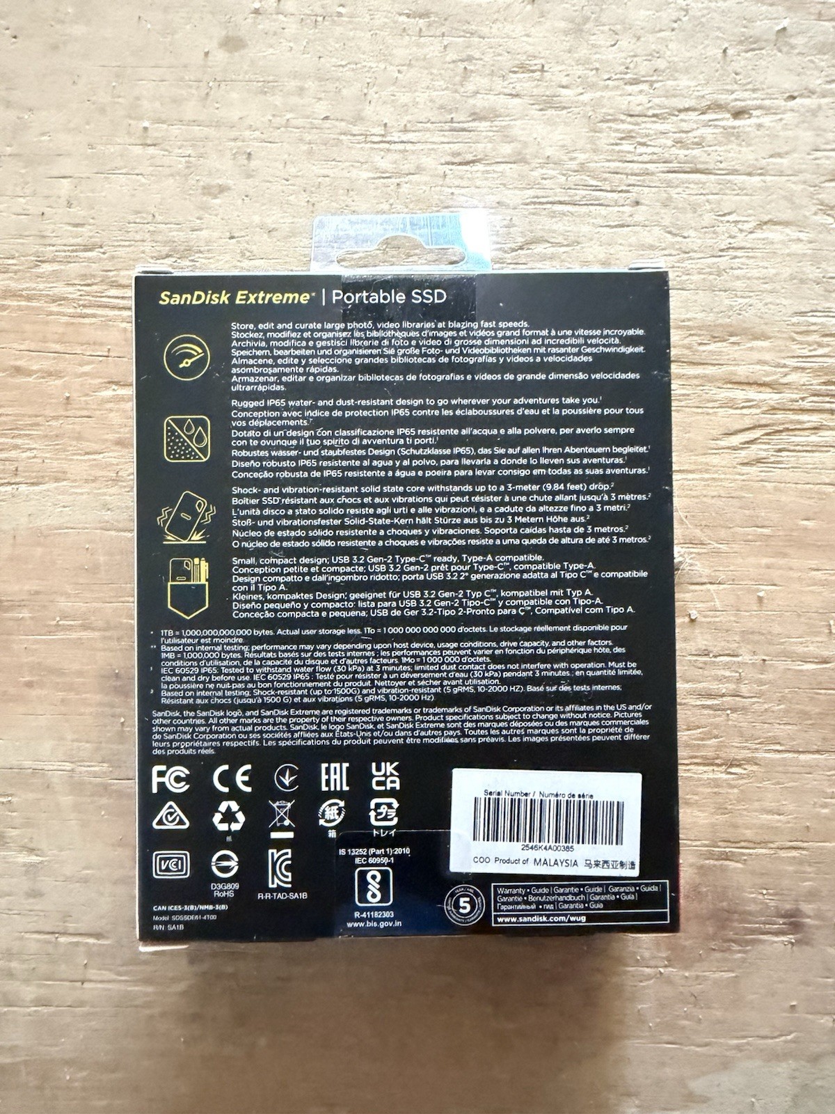 SanDisk 4TB Extreme Portable SSD External Solid State Drive – SDSSDE61-4T00-G25B